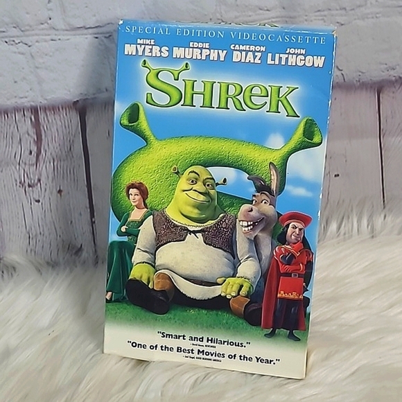 Vintage Y2K 2001 Original Shrek VHS Cassette Tape XL 1st Release Box Limited Edt - Picture 1 of 13